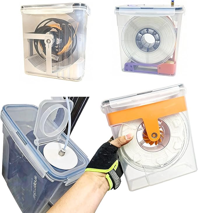 Filament Storage Box 4-Pack - 4.0L Waterproof Dust-Proof Container for 3D Printing Filament with Desiccant & Label, DIY Dry Box Upgrade Accessories Included - Image 9
