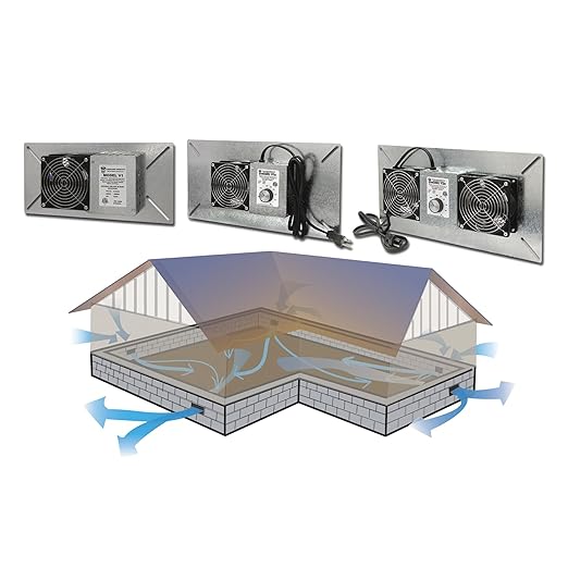 Tjernlund V1D UnderAire Crawlspace Ventilator Fan Moisture Mold Reducing, 110 CFM - Image 2