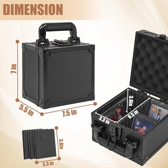 Toploaders Storage Box for 3" x 4" 35pt Rigid Card, Top Loader Storage with 3 Partition Holds 150+ Toploaders, Magnetic Card Holders - Image 7