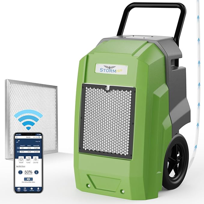 ALORAIR 180 Pints Commercial Dehumidifier with Pump Drain Hose, Smart Wi-Fi Dehumidifier for Large Basement, Industrial or Commercial Space, Smart Wi-Fi, 5 Years Limited Warranty by ALORAIRSOLUTIONSINC0J0DC