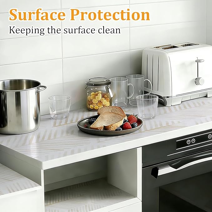 Drawer and Shelf Liner for Kitchen Cabinet, Cupboard, Desks, Pantry, Tool Box Hexagon Waterproof Non Adhesive Non-Slip Easy to Clean 12in X 360in - Image 5