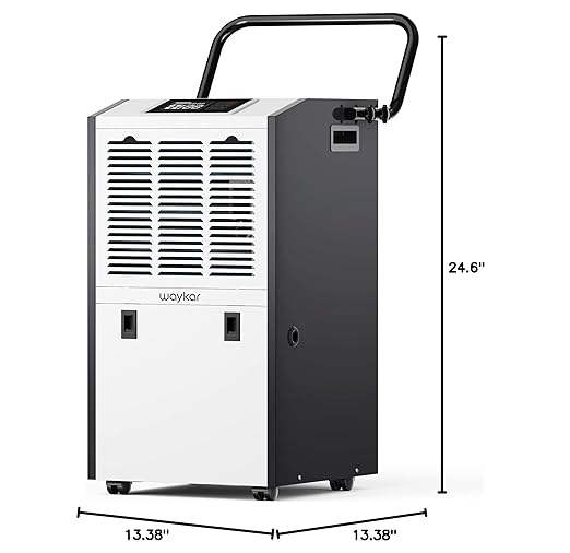 Waykar 155 Pints Large Commercial Dehumidifier with Drain Hose and Water Tank, Industrial Dehumidifier in Large Space up to 8000 Sq. Ft for Home, Basements, Whole House, Library - Image 9