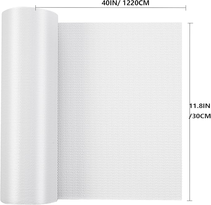 Shelf Liner, 11.8 Inches x 40 FEET Non-Slip Kitchen Cabinet Liner, Washable Oil-Proof Non-Adhesive Contact Paper for Drawer, Cabinet, Shelves, Cupboard, Refrigerator, Storage, Desks, Countertop - Image 5