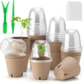 36 Set 3.15 Inch Peat Pots Plant Starters for Seedling with Humidity Dome,Herb Seed Starter Pots Kits, Garden Germination Nursery Pot wit 36 Plant Labels, 2 Transplant Tools. by Baxrou
