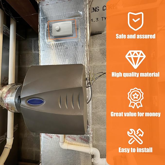 4655 Wall Mounted Humidifier Control Humidistat, Manual Humidistat Digital, Fit For April-Aire Whole House Humidifier, 24VAC - Image 6