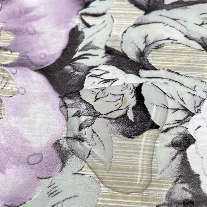 Yifely Vintage Purple Peony Self-Adhesive Kitchen Shelf Drawer Liner Moisture Proof PVC Mat 45x300cm - Image 11