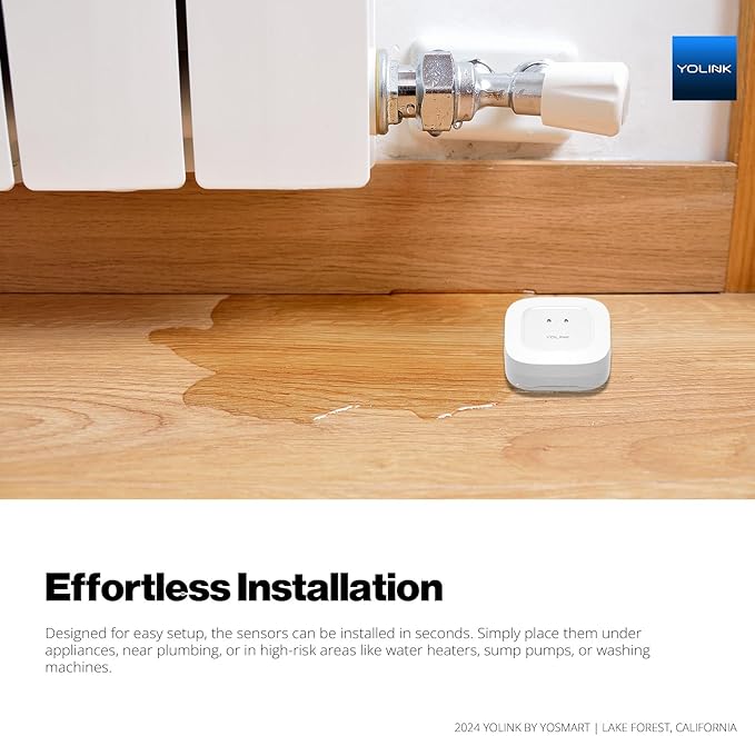 YoLink Smart Home Leak Detection Starter Kit – Hub + 4 Water Leak Sensors (0 dB), LoRa Long-Range, Alexa & IFTTT Compatible, Instant App/SMS/Email Alerts, Up to 5-Year Battery - Image 6