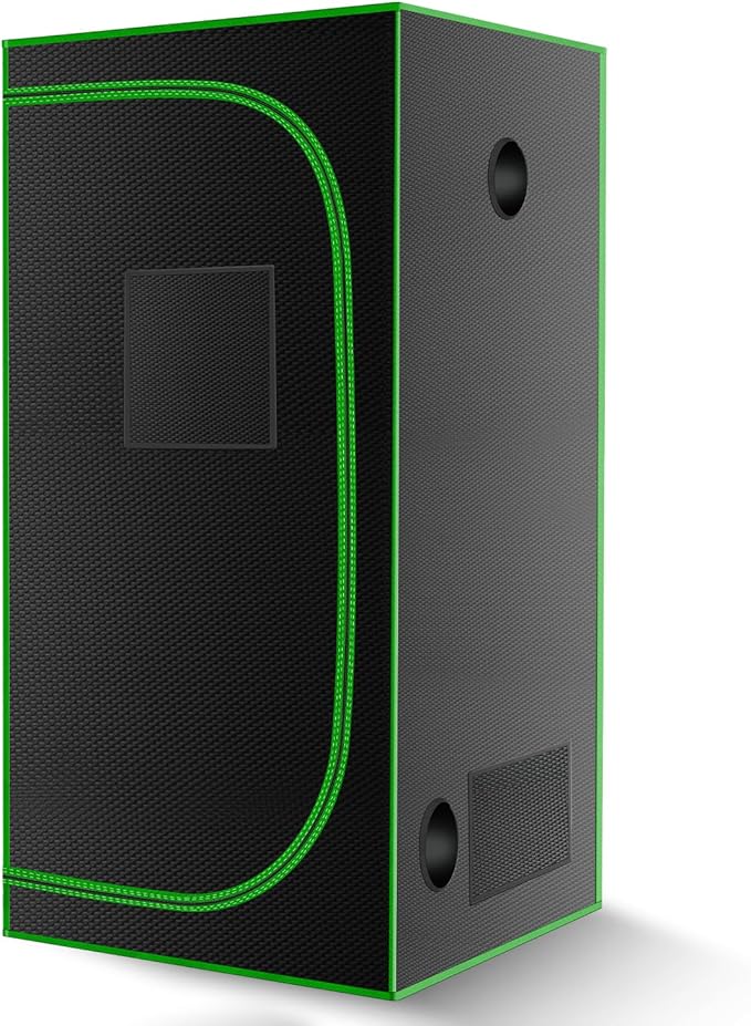 MELONFARM 32"x32"x63'' Grow Tent, High Reflective 600D Diamond Mylar Canvas with Observation Window and Floor Tray for Hydroponic Indoor Plant Growing by MELONFARM