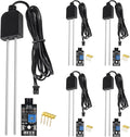 5 Sets Soil Moisture Sensor, Resistive Soil Moisture Meter, Soil Hygrometer Sensor Test Kit with Corrosion Resistant Probe Digital Analog Signal Output for Garden Automatic Watering System by Coliao
