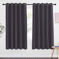 NICETOWN 66 Inch Long Blackout Curtains for Bedroom Living Room, Thermal Insulated Room Darkening Curtains, Light Blocking Blackout Drapes for Bedroom, 66" W x 66" L, 1 Panel, Greyish Purple by NICETOWN