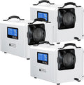 145 Pints Commercial Dehumidifier for Large Basements & Crawl Spaces up to 6500Sq.Ft, Industrial Dehumidifiers for Water Damage Restoration, Auto Defrost, Continuous Drain Hose, White-3PC by BSMTEK