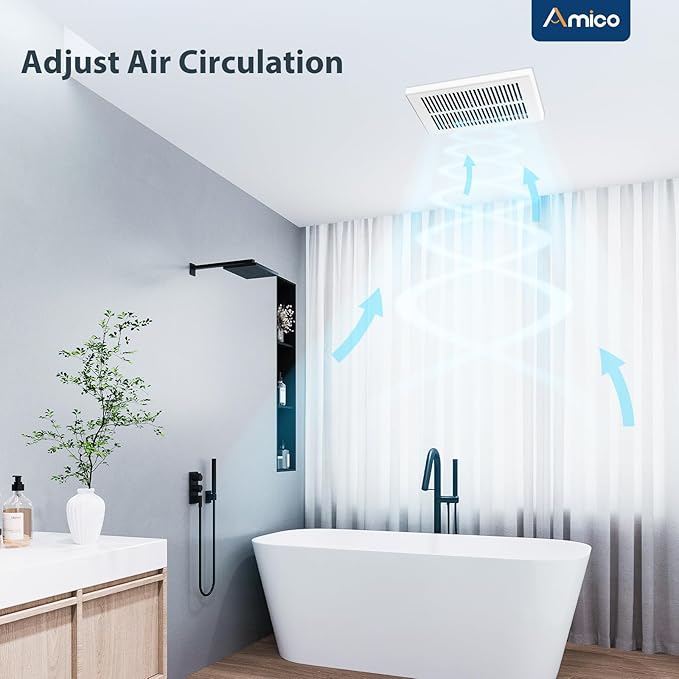 Amico Bathroom Exhaust Fan 2 Pack, 80 CFM, 1.0 Sones, Low Noise, Easy to Install, Ceiling Mounted Retrofit Ventilation Fans, No Attic Access Needed- UL Certified - Image 5