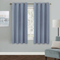 MYSKY HOME Blue Blackout Curtains for Living Room, 63 Inch Long Grommet Room Darkening Curtain for Bedroom, Amazing Triple Weave Thermal Insulated Curtain, 1 Curtain Panel, 52 x 63 Inch, Dusty Blue by MYSKYHOME