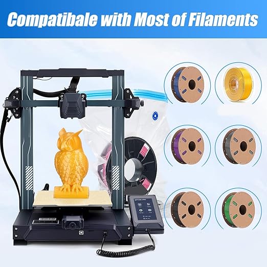 30-Pack Filament Vacuum Storage Bags with Auto Pump - 60KPA Strong Suction 3D Printer Filament Storage Kit, 11.8x13.4in Airtight Bags for PLA ABS PETG, USB Rechargeable Dry Box - Image 5