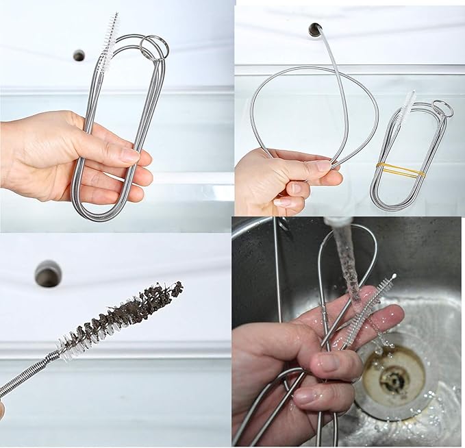 2 Pack 60 Inch Long Flexible Tube Cleaning Brush, Stainless Steel and Nylon Bristles, Suitable for Home Kitchen, Fish Tank, Water Pump Accessories, and More - Image 3