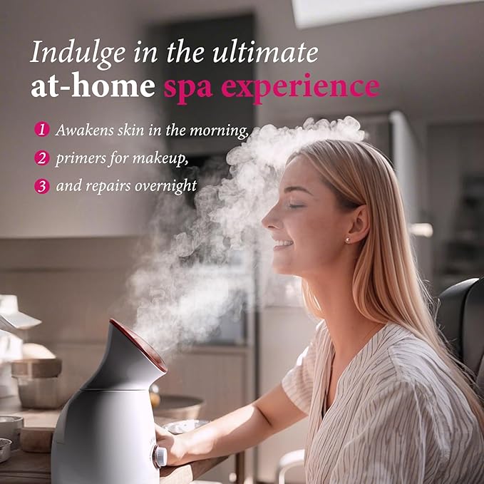 Colorfarm Facial Steamer Nano Ionic: Large 3-in-1 Face Steamer Deep Cleaning Unclogs Pores - Humidifier Hot Mist Home Sauna Spa for Women Men Sinuses Moisturizing - Image 7