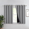 NICETOWN 100% Blackout Curtain with Black Liner, Thermal Insulated Full Blackout 2-Layer Lined Curtain, Energy Efficiency Window Drapery for Dining Room (Silver Grey, 1 Panel, 52-inch W by 45-inch L) by NICETOWN
