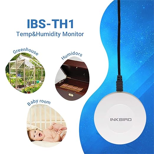 Inkbird Thermometer and Hygrometer Smart Sensor Data Logger with Waterproof External Probe Magnet for Android and iOS, for Food Storage Brewing Reptiles Instrument IBS-TH1(Battery not Included) - Image 6