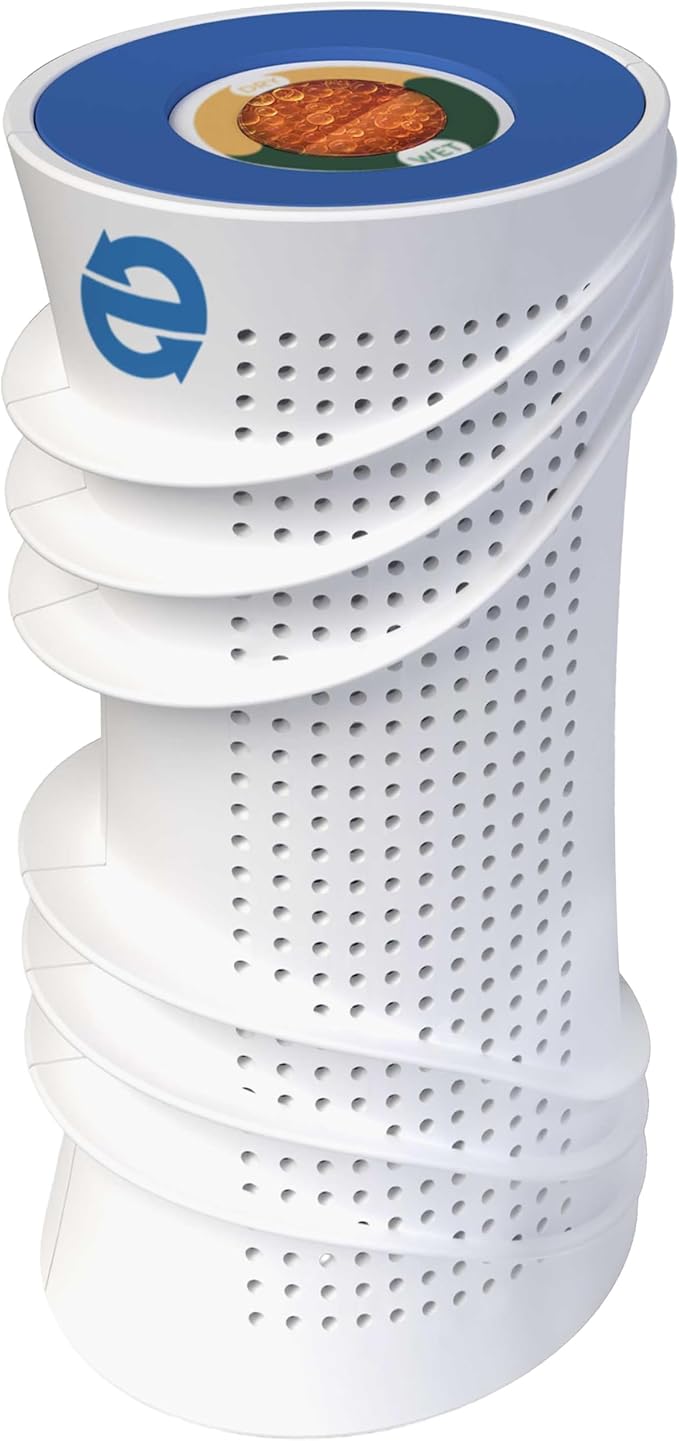 Eva-Dry Air-Dry Cylinder - Powerful Renewable Moisture Absorber for Small Spaces - Renews in Just 2 Hours, Non-Toxic, Safe for Closets, Safes, and More (Sold Individually) by EVADRY