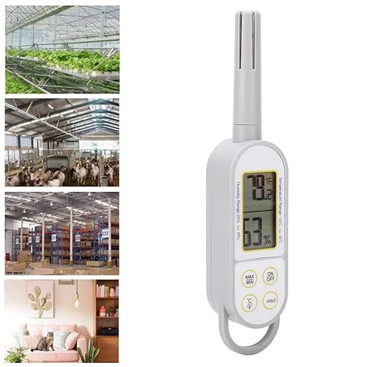 Indoor Temperature Humidity Meter, Digital Dry Wet Thermometer Handheld Hygrometer with Battery for Outdoor, Home, Industry, Agriculture HVAC - Image 6
