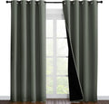 NICETOWN 100% Blackout Curtains 86 inches Long, Pair of Energy Smart & Noise Blocking Out Drapes for Baby Room Window, Thermal Insulated Guest Room Lined Window Dressing(Dark Mallard, 55 inches Wide) by NICETOWN