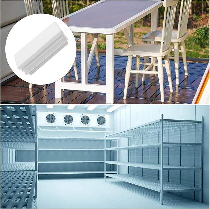 METALLIXITY Rectangle End Caps (60 x 40mm) 4Pcs, Plastic Rectangle Tube Inserts Threaded End Blanking Caps Protector - for Furniture Table Chair Legs, White - Image 3