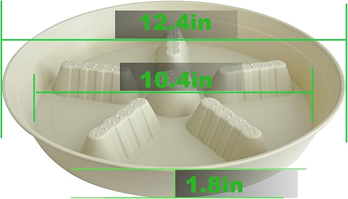 4 Pack Plant Saucer 12 inch, 8 10 14 17 inch, Plant Stand Plastic Plant Saucers for Indoors Outdoor, Heavy Duty Flower Saucers for Potted Plants, Pot Saucers for Plants, Grow Bags Saucers - Image 2