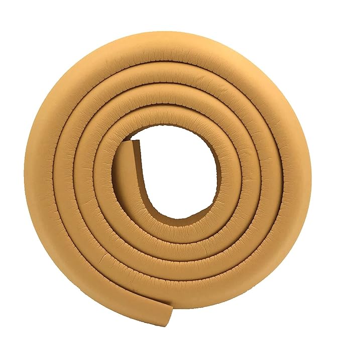 M2cbridge L Shape Extra Thick Furniture Table Edge Protectors Foam 6.5 Ft (Wood) by M2cbridge