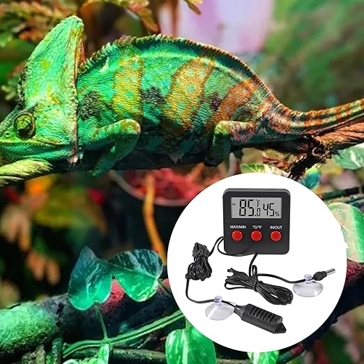 Digital Thermometer and Humidity Thermometers Indoor and Outdoor Digital Temperature and Hygrometer Gauge with Probe for Reptile Terrarium Thermometer Pet Keeping - Image 7