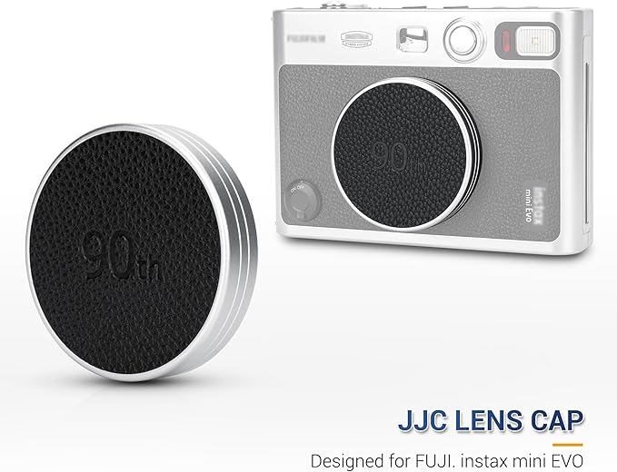 Retro Leather Lens Cap for Fujifilm Insta Mini EVO, Aluminum Anti-Dust Anti-Scratches Lightweight Camera Lens Cover with Soft EVA Interior, Accessories for Fuji Mini Evo Lens Protection Cover - Image 9