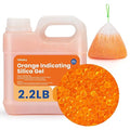 2.2LBS Desiccant Beads, Premium Orange Indicating Reusable Silica Gel Beads Bulk, Industry Standard 3-5 mm Desiccant Dehumidifier for 3D Filament, Electronic Devices, Camera, Safe (5PCS Bags) by Viktairy