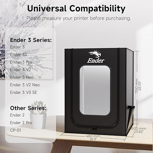 Creality Official 3D Printer Enclosure, Constant Temperature Protective Cover Fireproof Dustproof 480 * 600 * 720mm for Ender 3 V3 SE/Ender 3/Ender 3 V2/Ender 3 V2 Neo/Ender 3Pro/Ender 3Neo/Ender 3S - Image 4