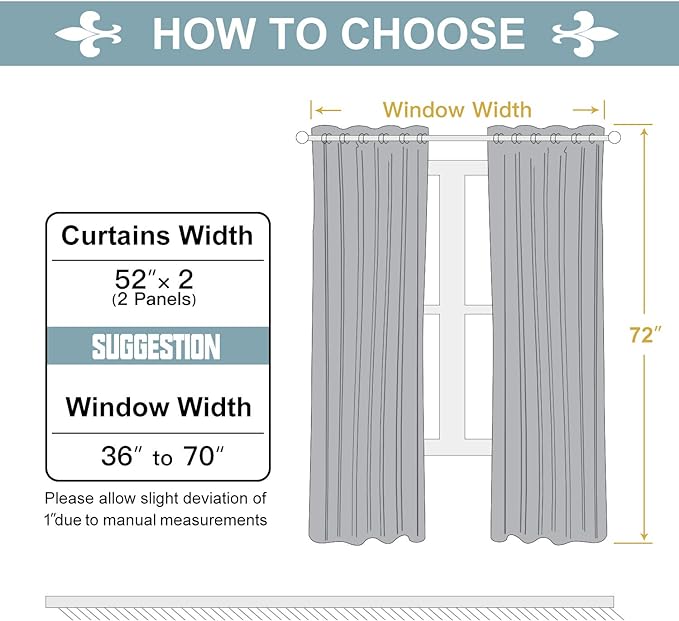 ChrisDowa Grommet Blackout Curtains for Bedroom and Living Room - 2 Panels Set Thermal Insulated Room Darkening Curtains (Royal Purple, 52W x 72L) - Image 5
