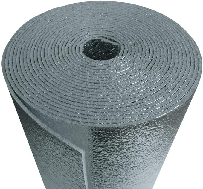 R-8 HVAC Duct Wrap Insulation Reflective 2 Sided Foam Core 4' x 25' (100 Sq Ft) by AES