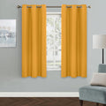 MYSKY HOME Grommet top Thermal Insulated Window Blackout Curtain for Girls Room, 42 x 63 Inch, Mustard Yellow, 1 Panel by MYSKYHOME