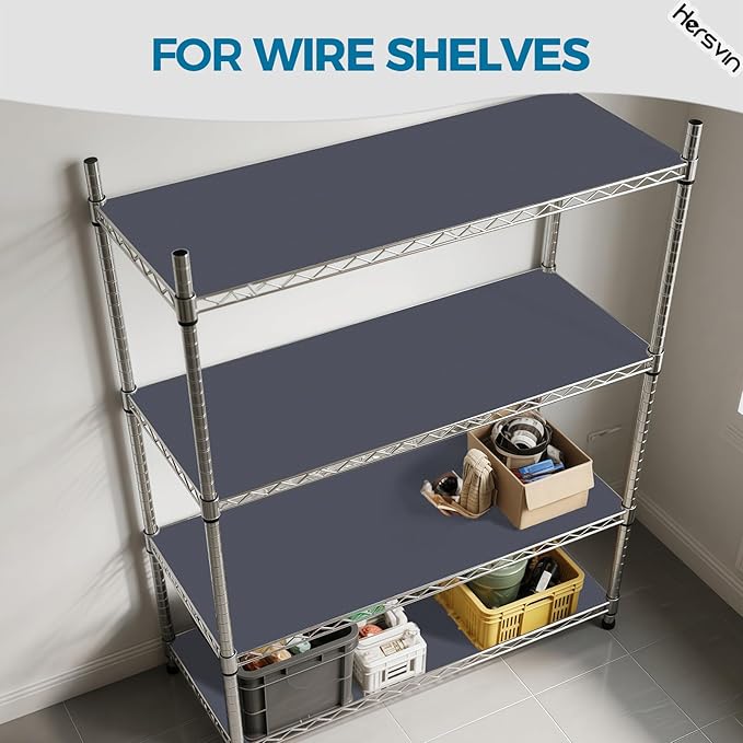 Hersvin Shelf Liners 20 in x 20 ft EVA Drawer Mats, Non-Adhesive Cupboard Pad, Kitchen Cabinet Lining Fridge Cushion (Gray Stripe, 50.8cmx610cm) - Image 8