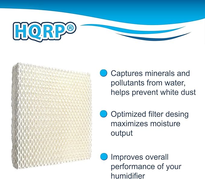 HQRP 4-Pack HFT600 Humidifier Wick Filter for Honeywell Filter T HFT600PDQ Replacement fits Honeywell HEV615 HEV620 HEV600 Series Top Fill Cool Mist Humidifiers - Image 3