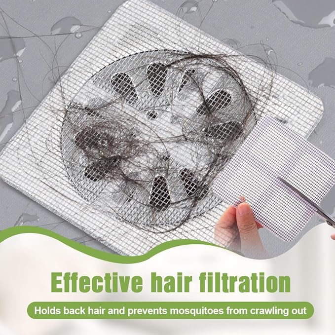 Disposable Shower Drain Hair Catcher, Hair Catcher Bathroom Drain Protector, Disposable Hair Drain Stickers for Shower Kitchen Bathroom Tub (10PCS) - Image 4