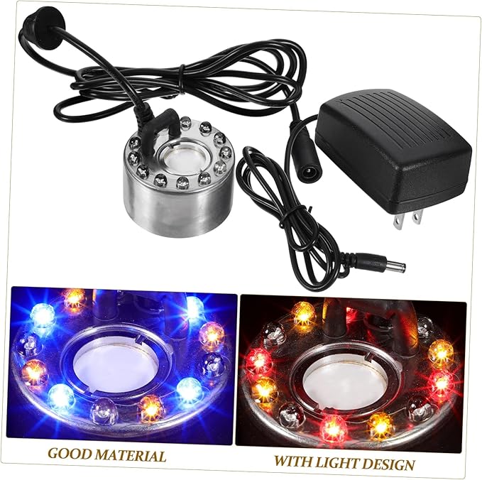 1Set Colored LED Lamp Aquarium Fog Maker Atomizing Head Humidifier Mist Maker for Party and Decorative Use for Aquariums and Indoor Gardens - Image 4