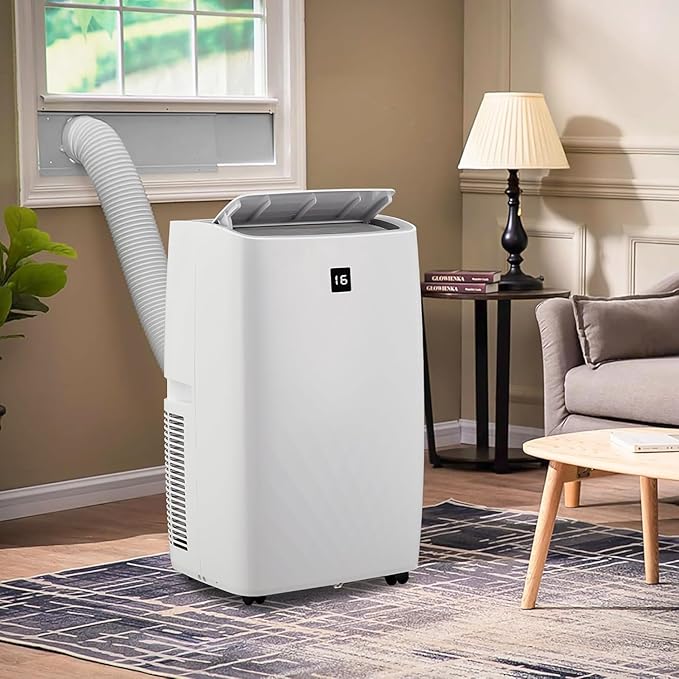 12,000 BTU Portable AC Units for Rooms, 3-In-1 Portable Air Conditioner Up to 550 Sq.Ft(Approx.) | Remote, LED Display, 24H Timer | Includes Window Kit & Extendable Hose, White-3033 - Image 8