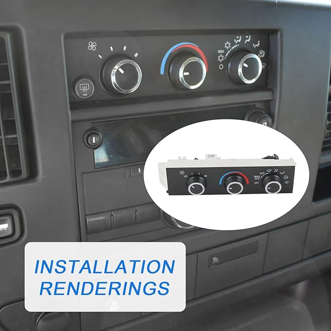 Front A/C Heater Climate Control Module Compatible with 1996-2014 Chevrolet Express 1500 GMC Savana 1500 1996-2020 Chevrolet Express 2500 3500 GMC Savana 2500 3500 Replace# 599-217, 15073274 - Image 7