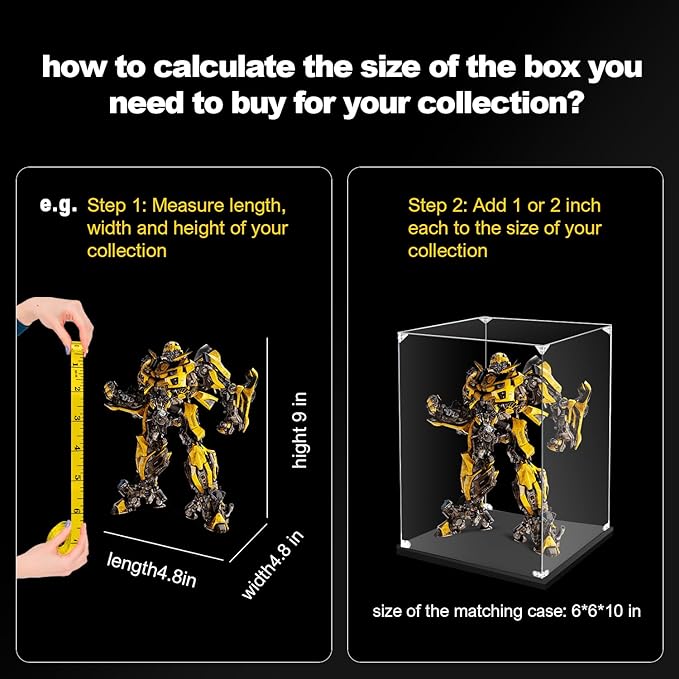 Acrylic Display Case for Collectibles Assemble Clear Acrylic Display Box for Lego Alternative Glass Case for Display Figures Doll Toys Home Storage(8x8x12 inch, 20x20x30 cm) - Image 4