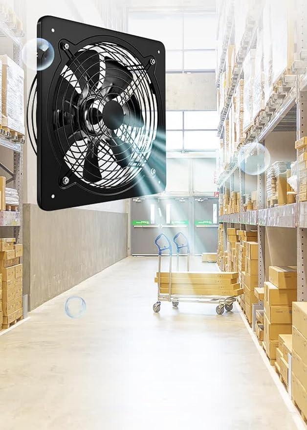 12 Inch Wall Window Exhaust Fan Wall Mounted Ventilation 720 CFM Basement Extractor Fan Industrial Fan for Home Garage Office Commercial Use (12 Inch+Speed Control) - Image 7