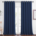 NICETOWN Blackout 110 inch Sliding Door Curtain, Grommet Thermal Insulated Room Darkening Window Treatment Divider for Bedroom/Living Room, Navy, W66 x L110, 1 Panel by NICETOWN