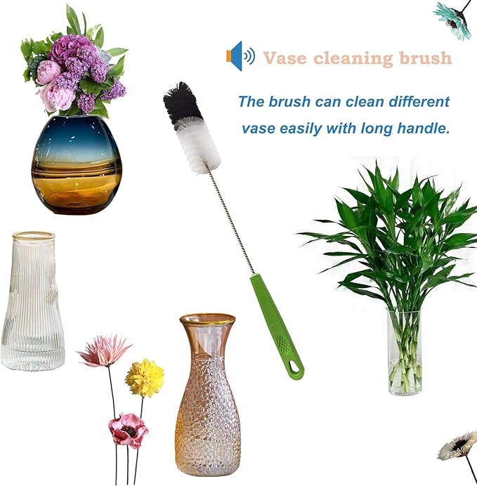 2 Pack 16" Water Bottle Brush for Cleaning, Dokpod Long Handle Bottle Cleaner Brush, Narrow Bottle Scrubber Brush, Hummingbird Feeder Cleaning Brushes, Cup Cleaner Brush, Meat Grinder Brush, for Pipe - Image 5