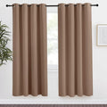 NICETOWN Grommet Top Blackout Curtain Panel, 55 inches Wide by 78 inches Long, 1 Piece, Cappuccino Color, Thermal Insulated Room Darkening Drape for Villa/Apartment/Rental Room by NICETOWN