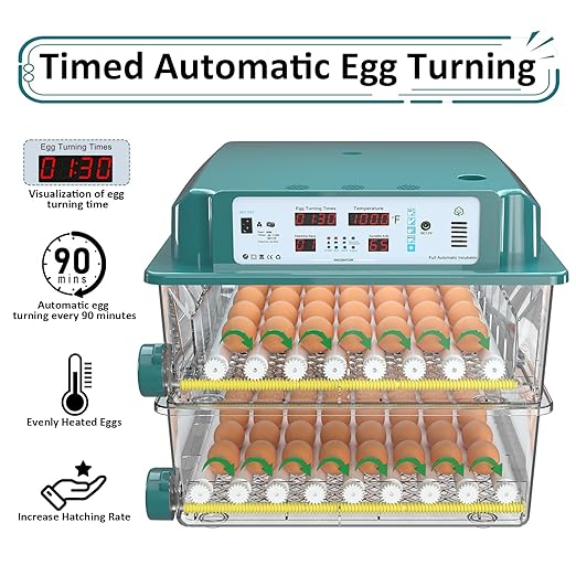 Incubators for Hatching Eggs 120, Chicken Egg Incubator with Automatic Egg Turning and Humidity Display, Temperature Control with 5 Automatic Incubation Modes, Incubation Day Counter - Image 6