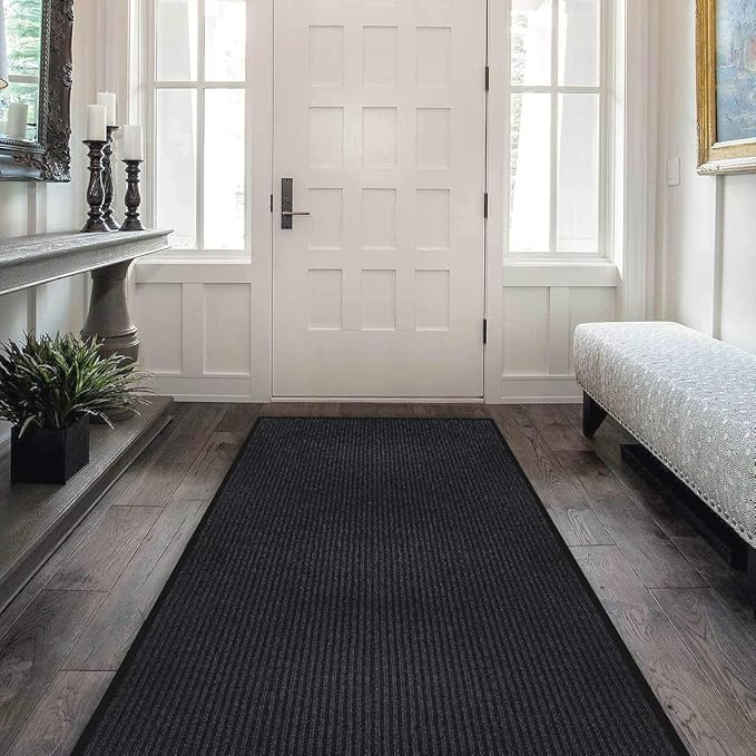 MaxMat® Commercial Grade Entry Mat - Heavy Duty, Large Sizes, Indoor/Outdoor, Waterproof, Low-Profile Door Mat (3 x 10 Feet, Black, MXM-RIB0310BK) - Image 9