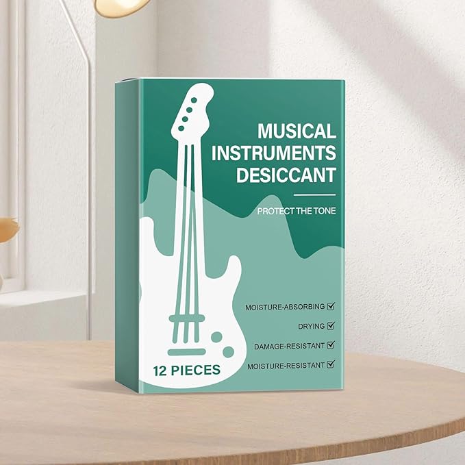 Guitar Desiccant 12 Pieces - Musical Instrument Dry Packs | Moisture Absorbers with Silica Gel Material with Safe Design for Piano Violin Bass Ukulele Storage Protection - Image 9