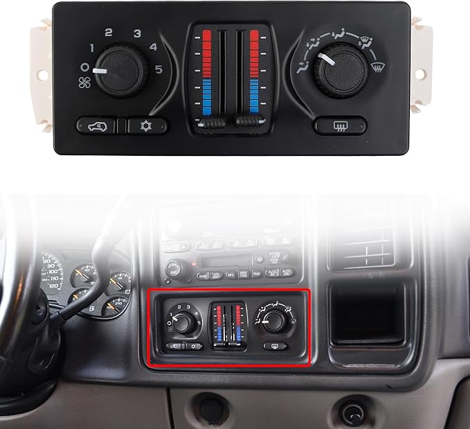 Dasbecan 599-210XD AC Control Panel Compatible with 2003-2007 Chevy Silverado Tahoe Trailblazer Avalanche/GMC Sierra Yukon/Buick Envoy/Cadillac Escalade Climate Control Module by Dasbecan